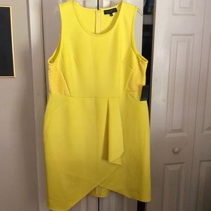 Eloquii Plus Size Scuba Mock wrap Dress